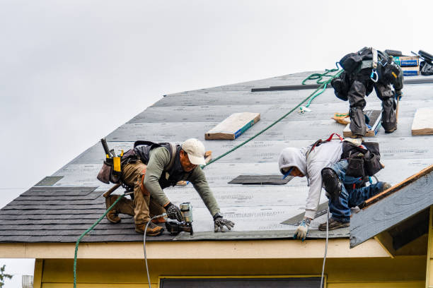 Professional Gutter Installation technician working in Bevington, IA
